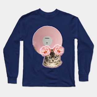 Musicly cat vintage design Long Sleeve T-Shirt